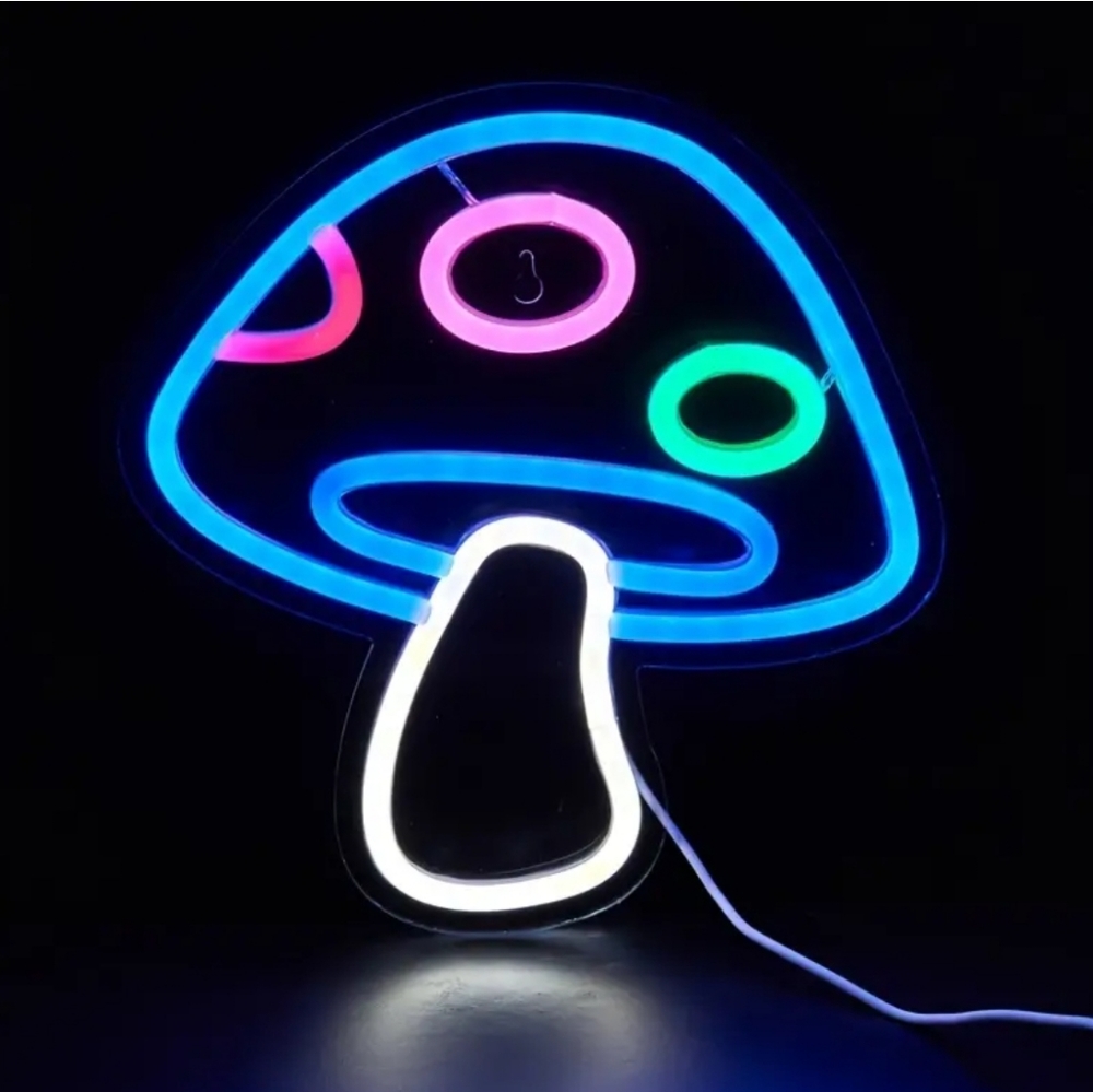 Multicolored Mushroom Neon LED Light NIP